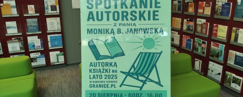 Zapraszamy serdecznie na kolejne spotkanie Klubu Książki "Zaczytani w słońcu". Spotkanie odbędzie się 20 sierpnia 2025 r. o godzinie 16.00 w czytelni CBS. Gościem specjalnym będzie autorka kryminałów Monika B. Janowska. Więcej informacji w dziale „Wiadomości”.