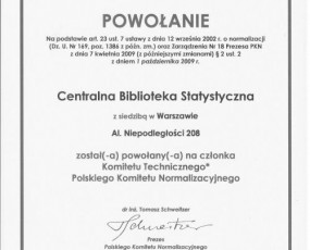 Powołanie na członka Komitetu Technicznego PKN