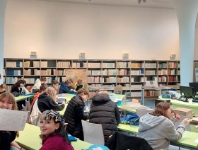 Lekcja biblioteczna dla uczniów Szkoły Podstawowej nr 355 z Warszawy
