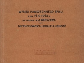 Publikacja z wynikami imiennego spisu ludności z 1946 r. dla miasta Warszawy