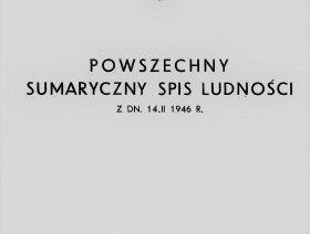Publikacja z wynikami sumarycznego spisu ludności z 1946 r.
