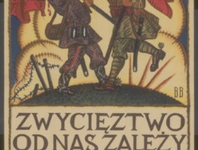 Plakat wojskowy zachęcający do walki w wojnie polsko-bolszewickiej 1920 r.